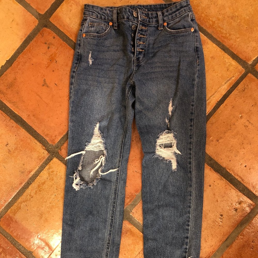 Highwaisted Button-fly Jeans